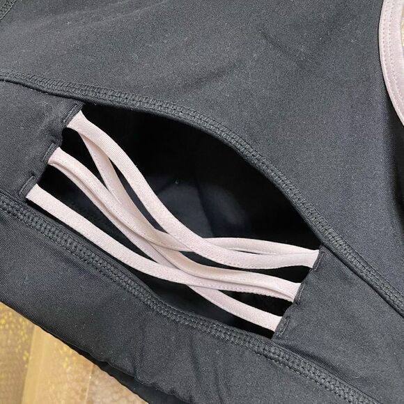 Torrid Active Black Light Pink Lattice Racerback Wicking Sports Bra 1X 14-16 - Picture 4 of 8